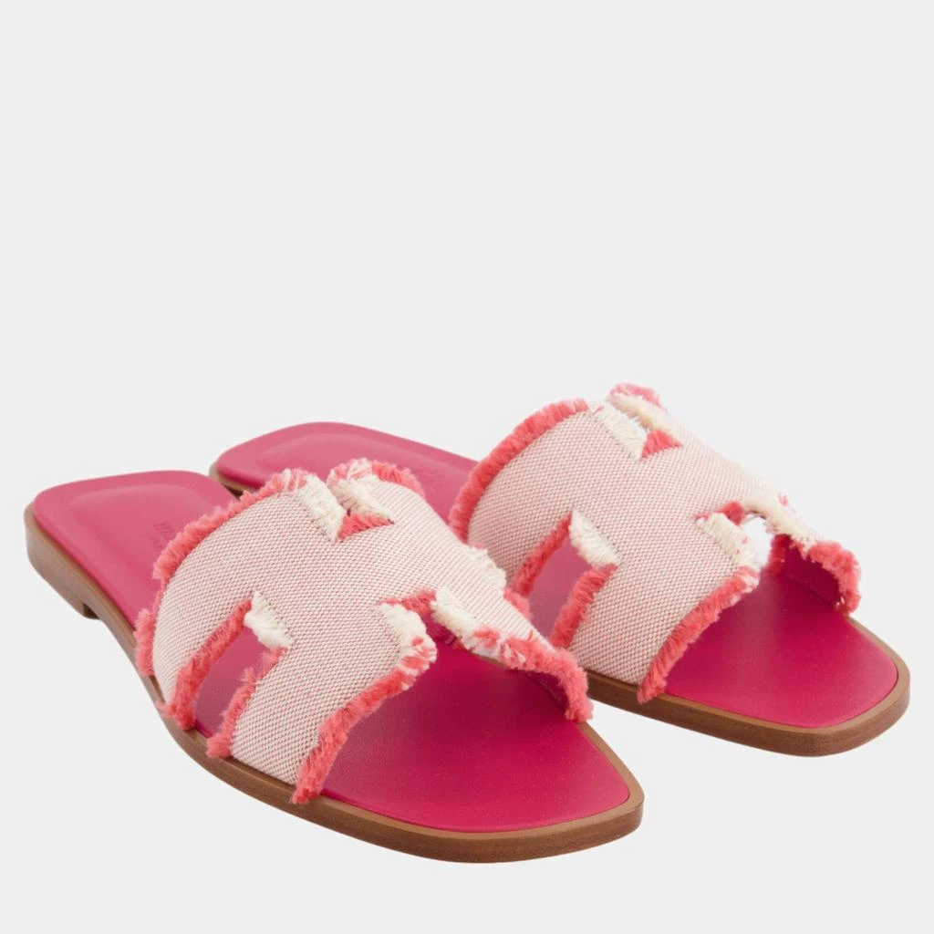 Hermes Hermes Framboise Canvas Oran Sandal Size EU 37.5 2