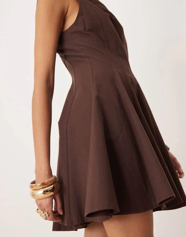 women's a line black dress L'AGENCE Tazia Scoop Neck A Line Dress in Black main image 1