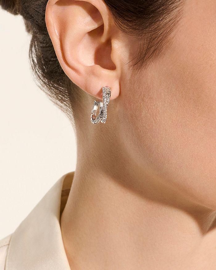 John Hardy Sterling Silver JH Essentials Diamond Pavé Crossover Earrings, 0.28 ct. t.w.