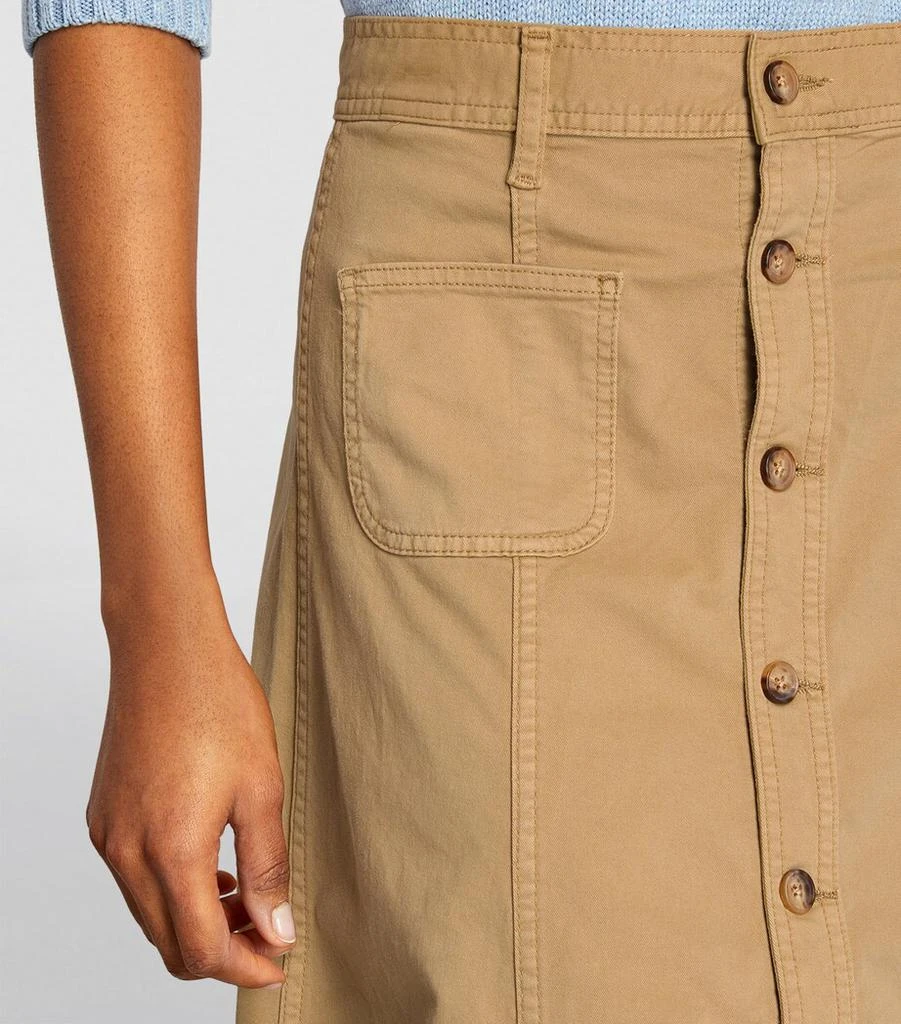 Ralph Lauren A-Line Button-Down Midi Skirt 6