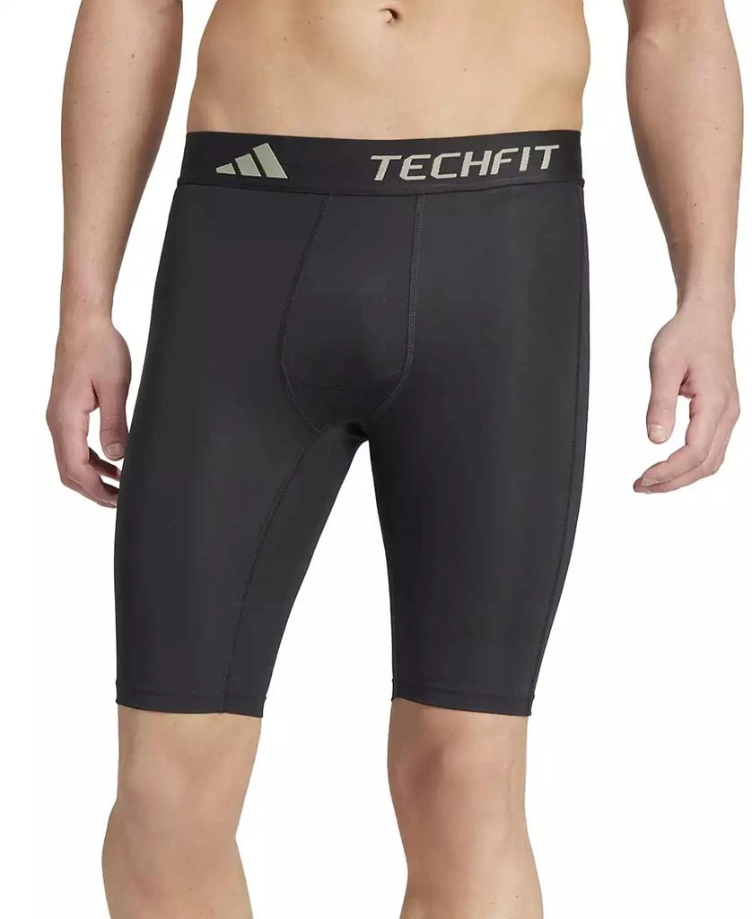 Adidas Men's Tech-Fit Logo Compression Shorts 1