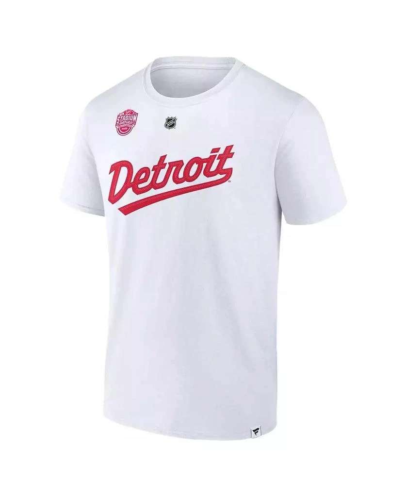 Fanatics Men's Moritz Seider White Detroit Red Wings 2025 NHL Stadium Series Authentic Stack Name Number T-Shirt 3