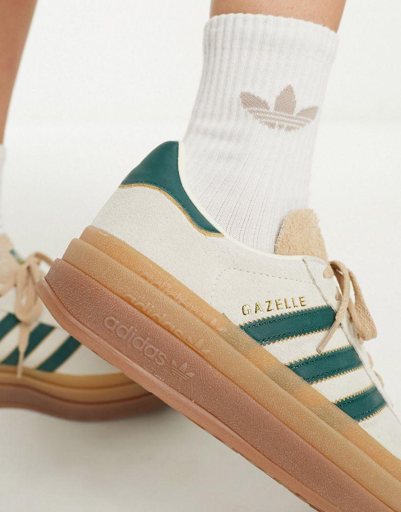 ☆大人気☆adidas Originals Gazelle cream/green with gum sole Amazon.com | Adidas Bold WMNS Shoes, Cream White/Collegiate
