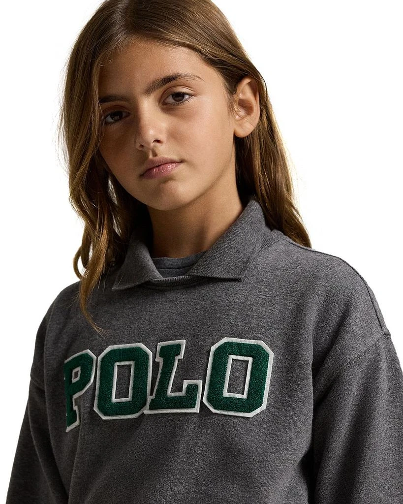 Ralph Lauren Girls' Logo Fleece Polo Sweatshirt - Big Kid, Little Kid 10