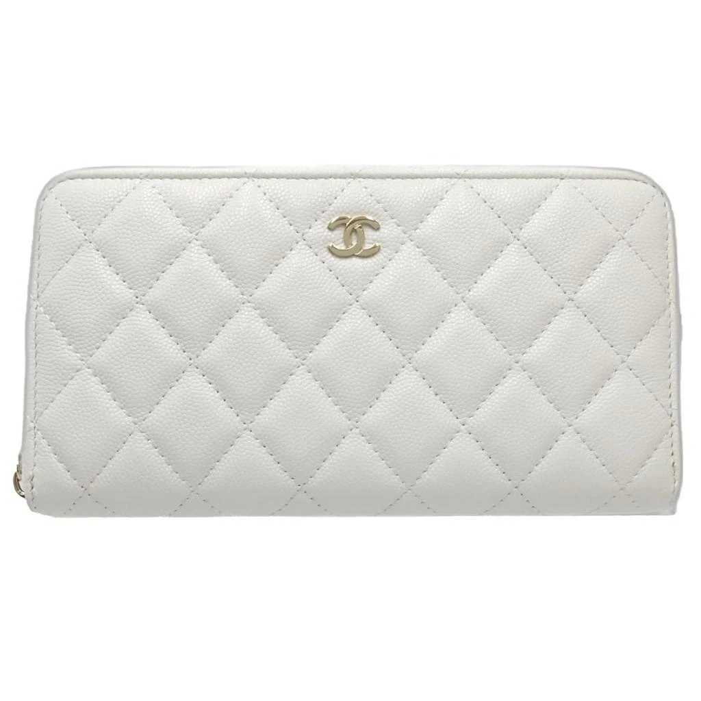 Chanel Grained Calfskin Long Wallet (Bi-Fold) (Pre-Owned)