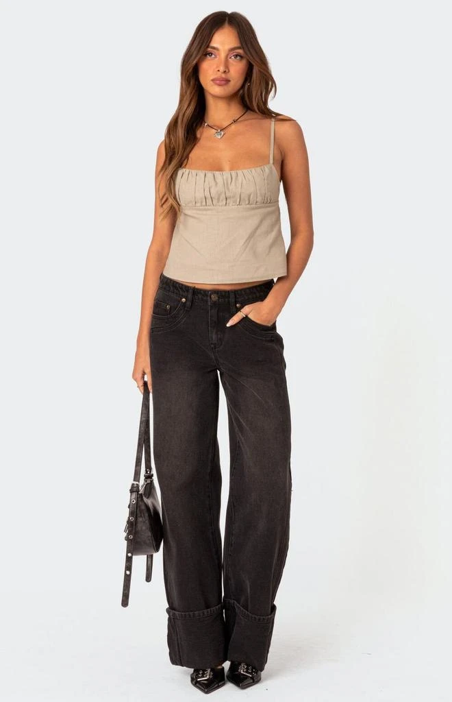 Edikted Vesper Cuffed Low Rise Jeans 1
