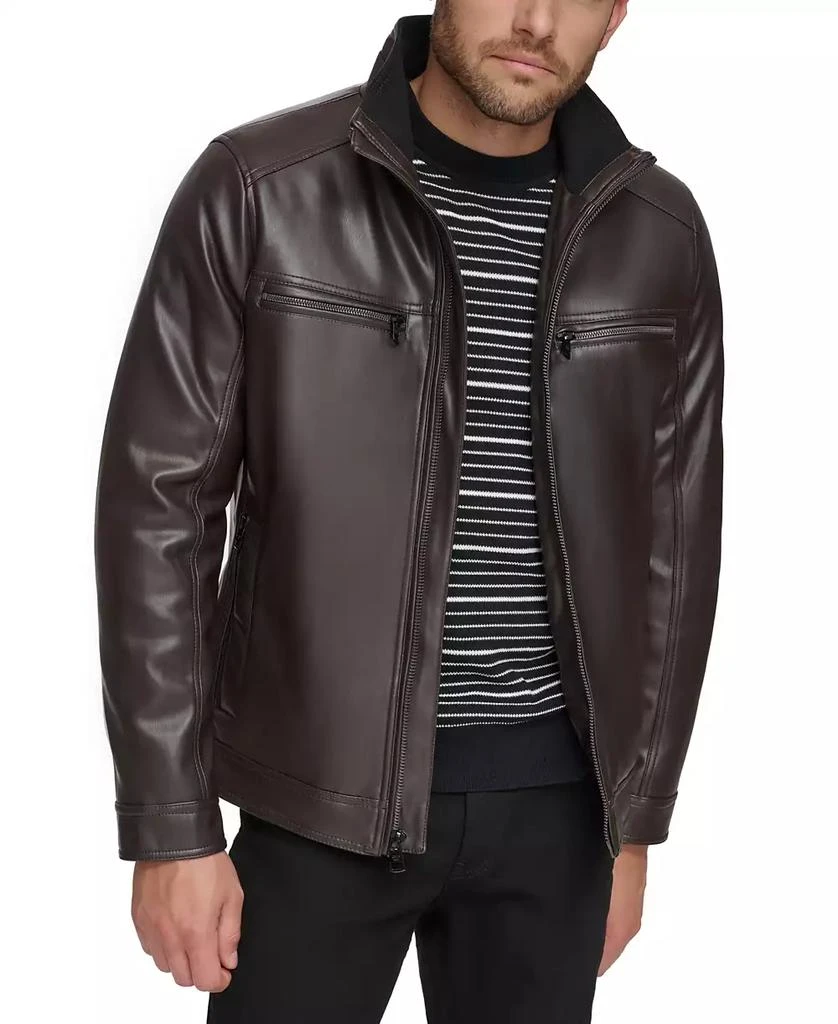 Calvin Klein Men's Faux Leather Moto Jacket, Created for Macy's 1