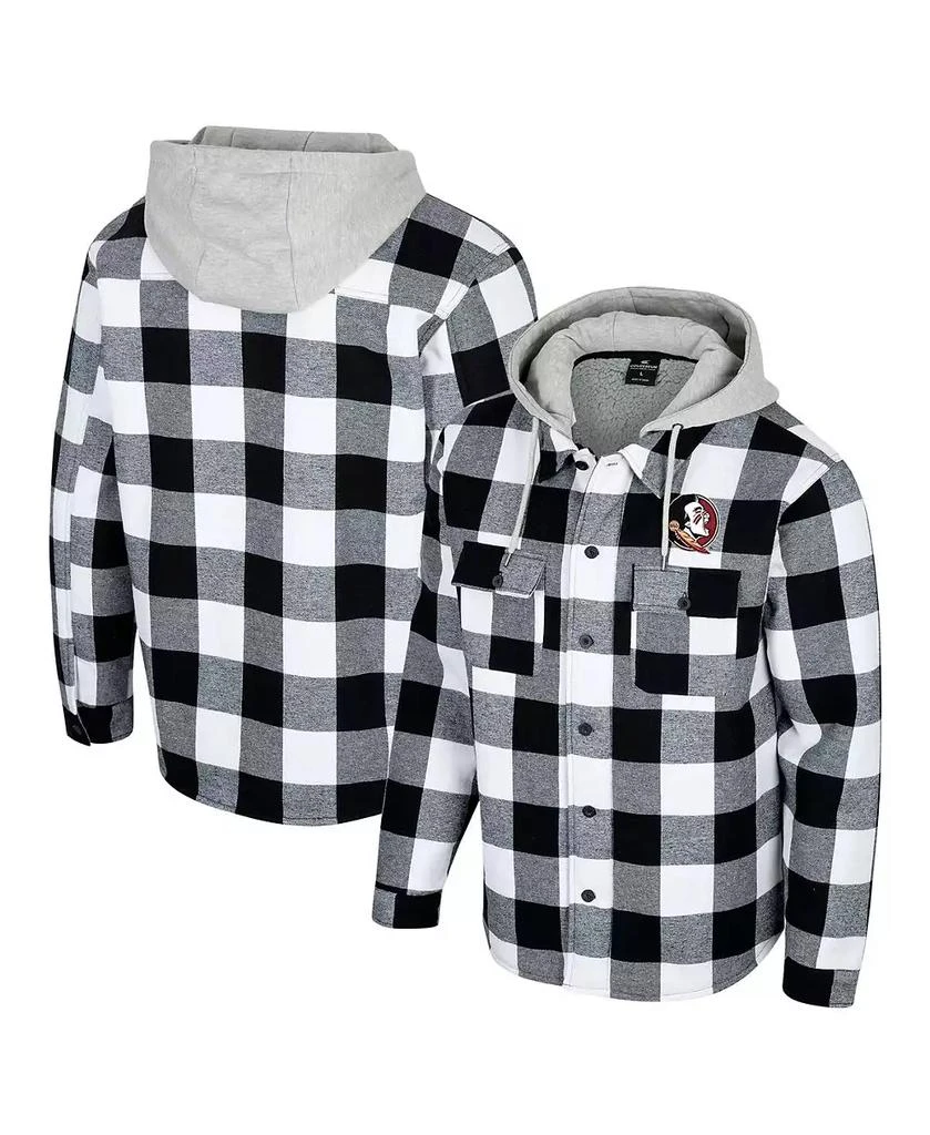 Colosseum Men's Black/White Florida State Seminoles Buffalo Plaid Full-Zip Jacket 1