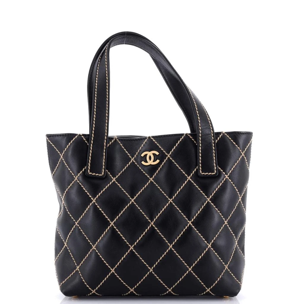 Chanel Surpique Tote Quilted Leather Small 1