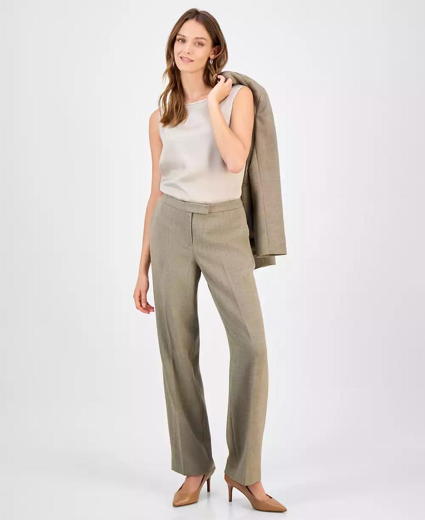 Kasper Women's Mid Rise Straight Leg Pants, Regular & Petite