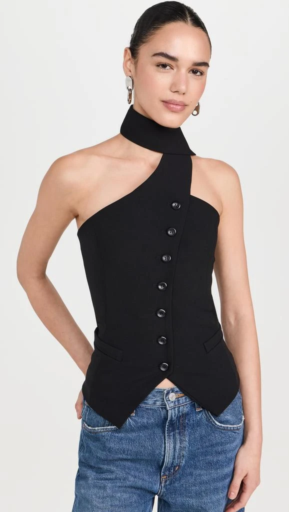 Pixie Market Mara Choker Neck Strap Button Top 6