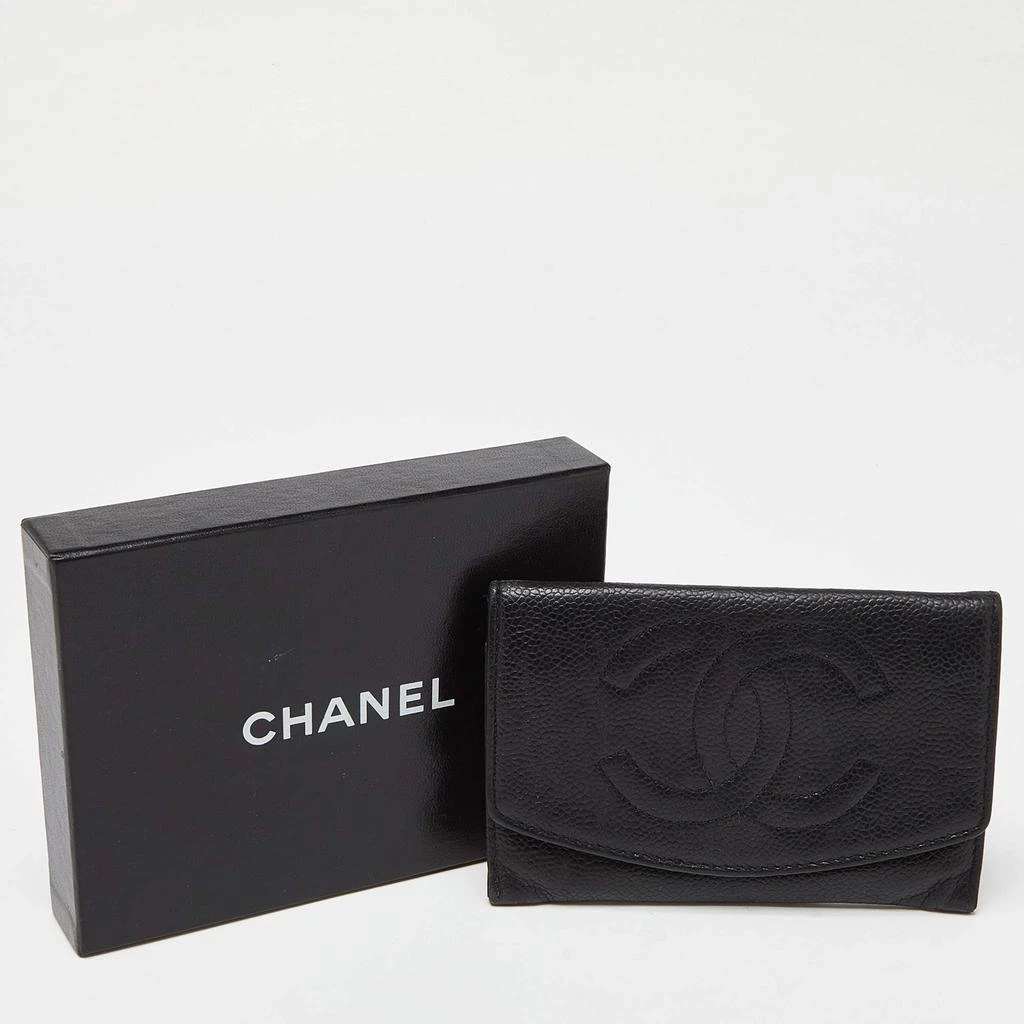 Chanel Chanel Black Caviar Leather CC Timeless Continental Wallet 6