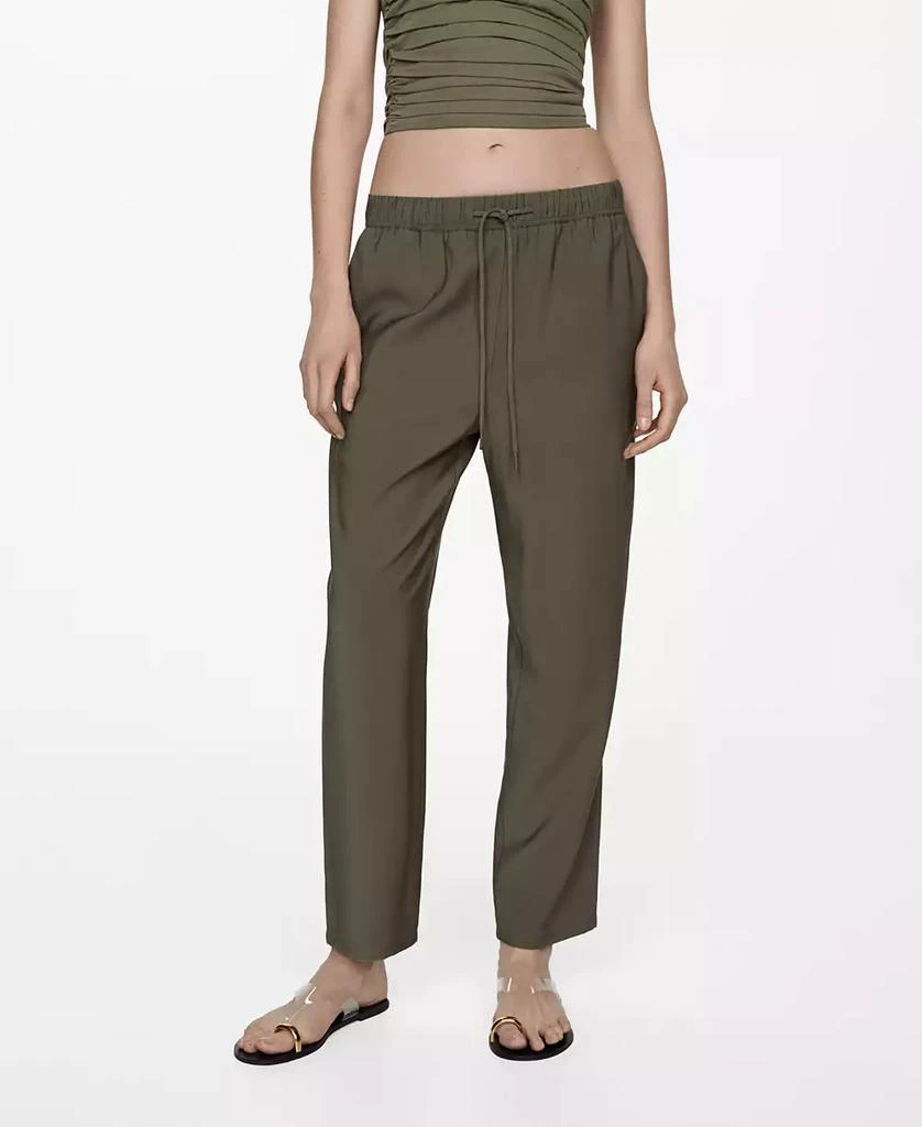 Mango Women's Drawstring Jogger Trousers 24