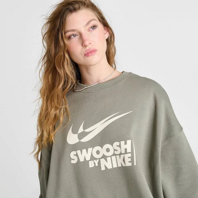 NIKE Women's Nike Sportswear Swoosh Oversized Crewneck Sweatshirt 5