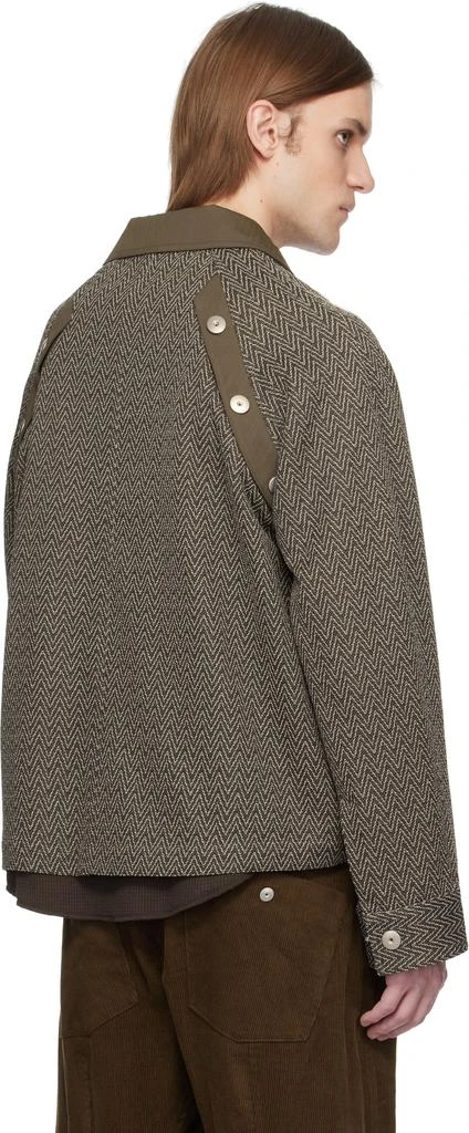 Omar Afridi Brown & Beige Bove Jacket 3