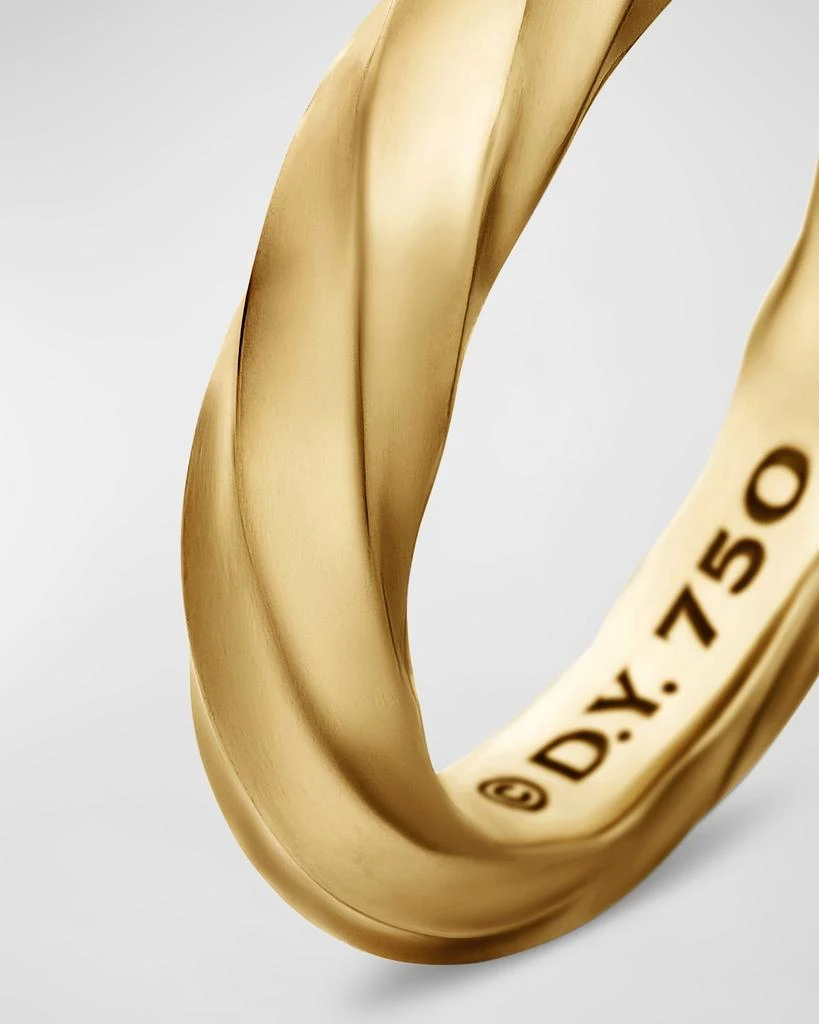 David Yurman Cable Edge Ring in 18K Gold, 4mm 7