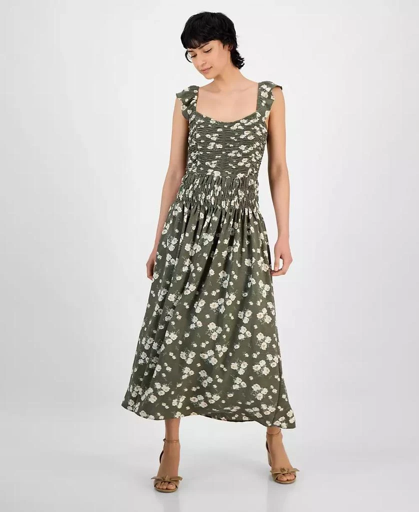 knee length dresses for ladies Moon River Black Flutter Sleeve Midi Dress Black / S main image 0
