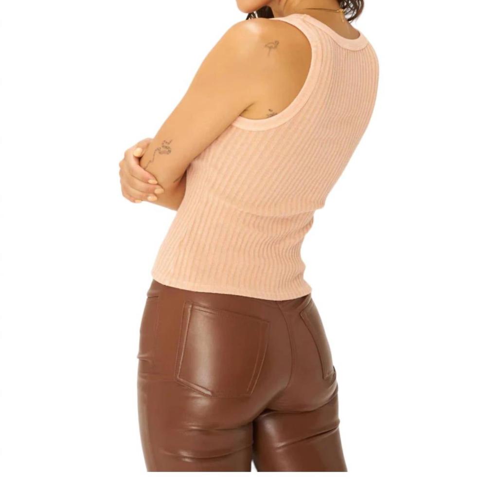 Project Social T Cooper Sweater Rib Tank In Apricot