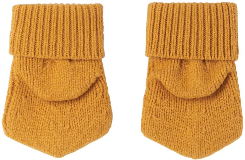 Burberry Baby Gray & Orange Bonnet & Socks Set 3