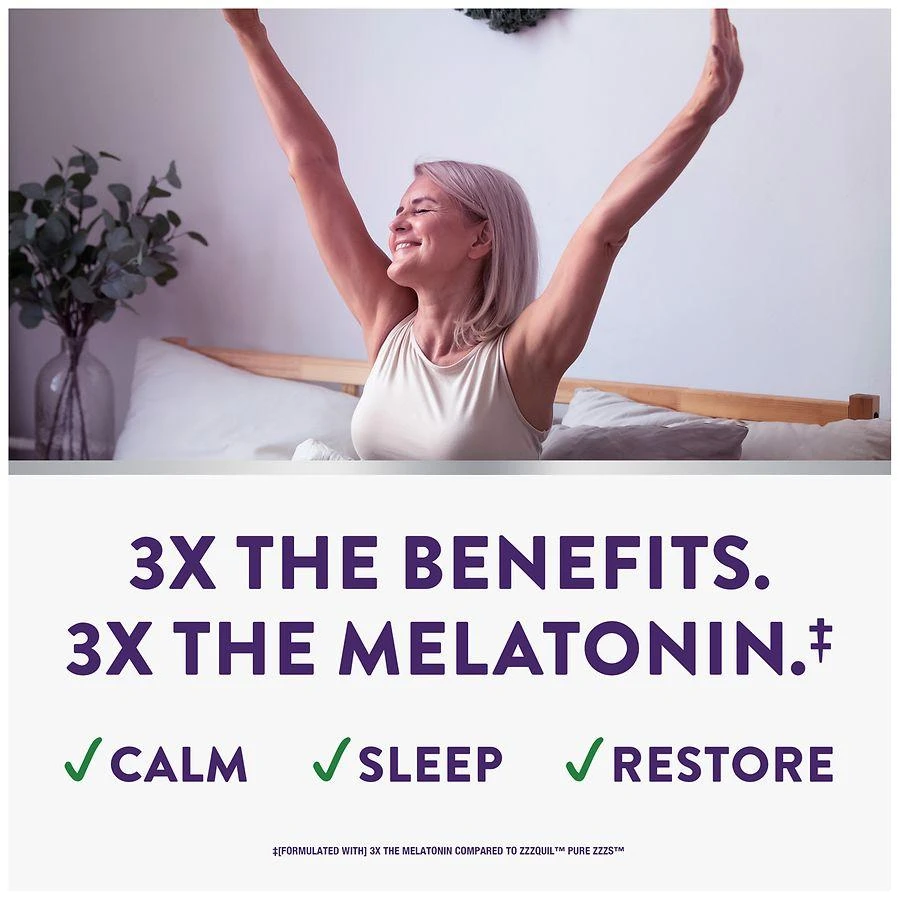 PURE Zzzs Triple Action Melatonin Gummies, Sleep Aid with Ashwagandha for Adults Blackberry Vanilla 4