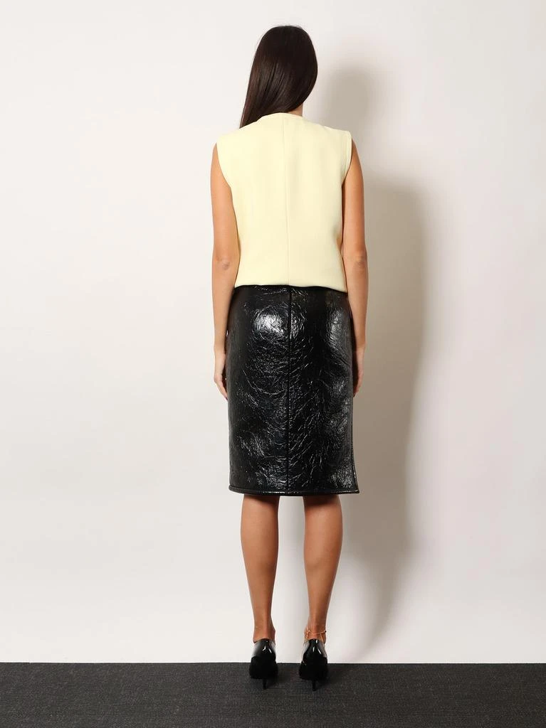 Gucci Shiny leather and neoprene skirt 3