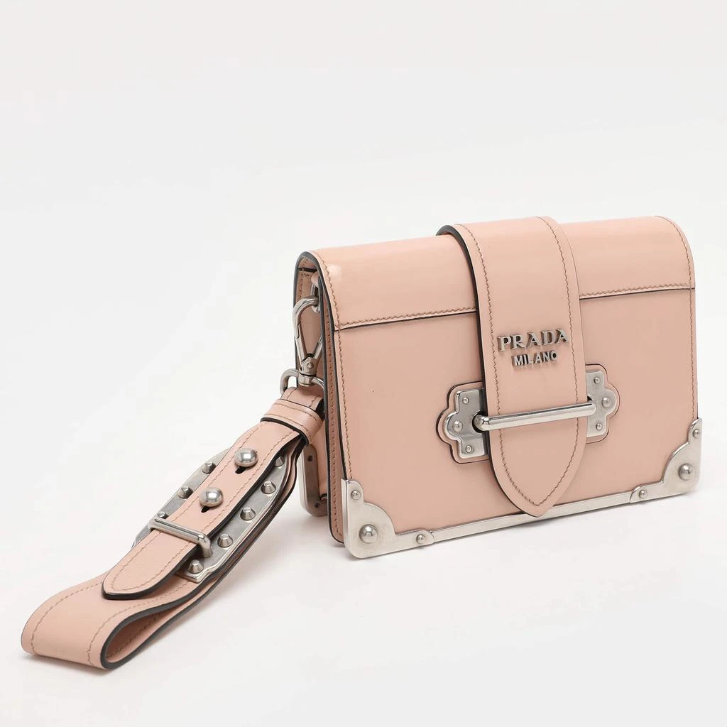 Prada Prada Nude Pink Patent Leather Cahier Shoulder Bag 3