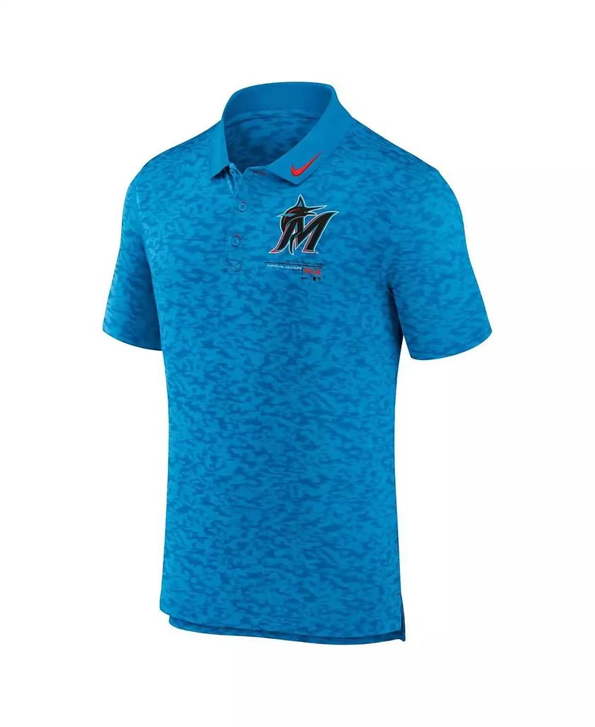 NIKE Men's Blue Miami Marlins Next Level Performance Polo Shirt 2