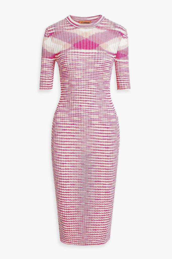 Missoni Space-dyed ribbed-knit midi dress 1