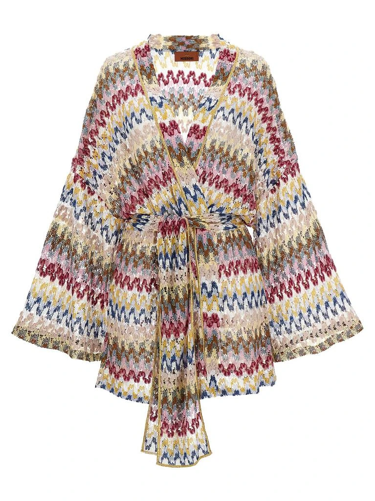 Missoni Missoni Lame Wave Belted Knitted Cardigan 1