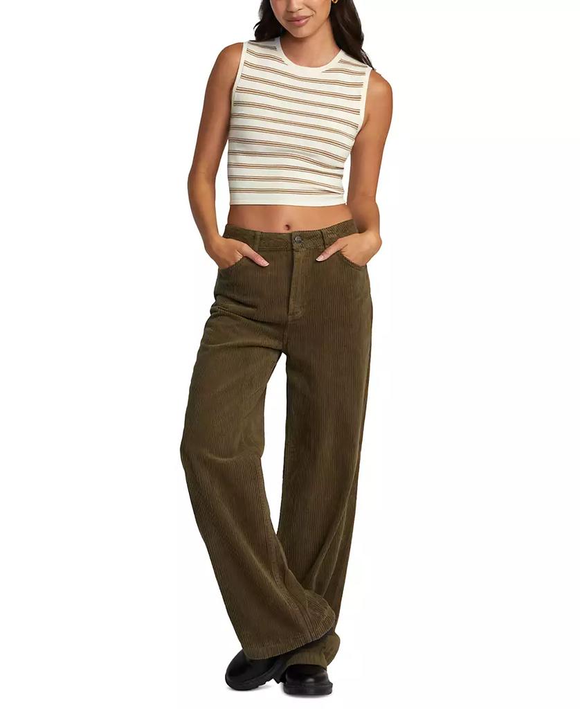 RVCA Juniors' Coco High-Rise Corduroy Pants
