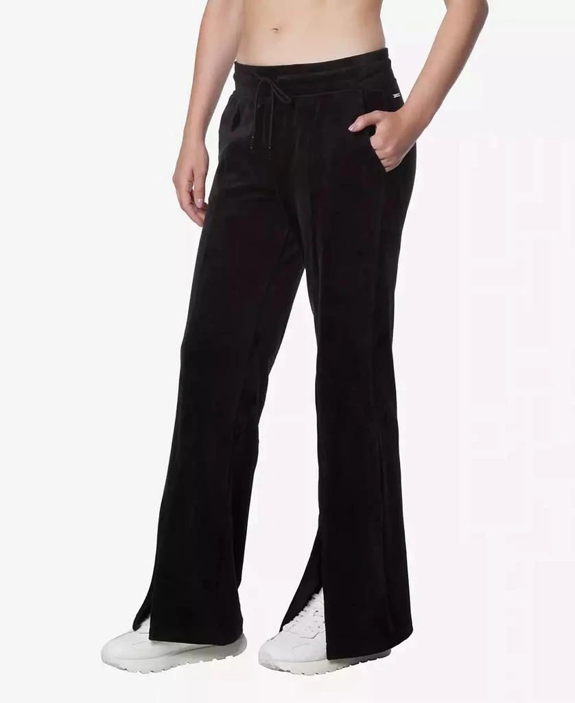 Marc New York by Andrew Marc Women's Full Length Velvet Vented Pants 3