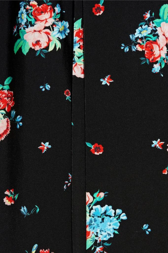 Paco Rabanne Wrap-effect floral-print satin-jersey midi skirt 4