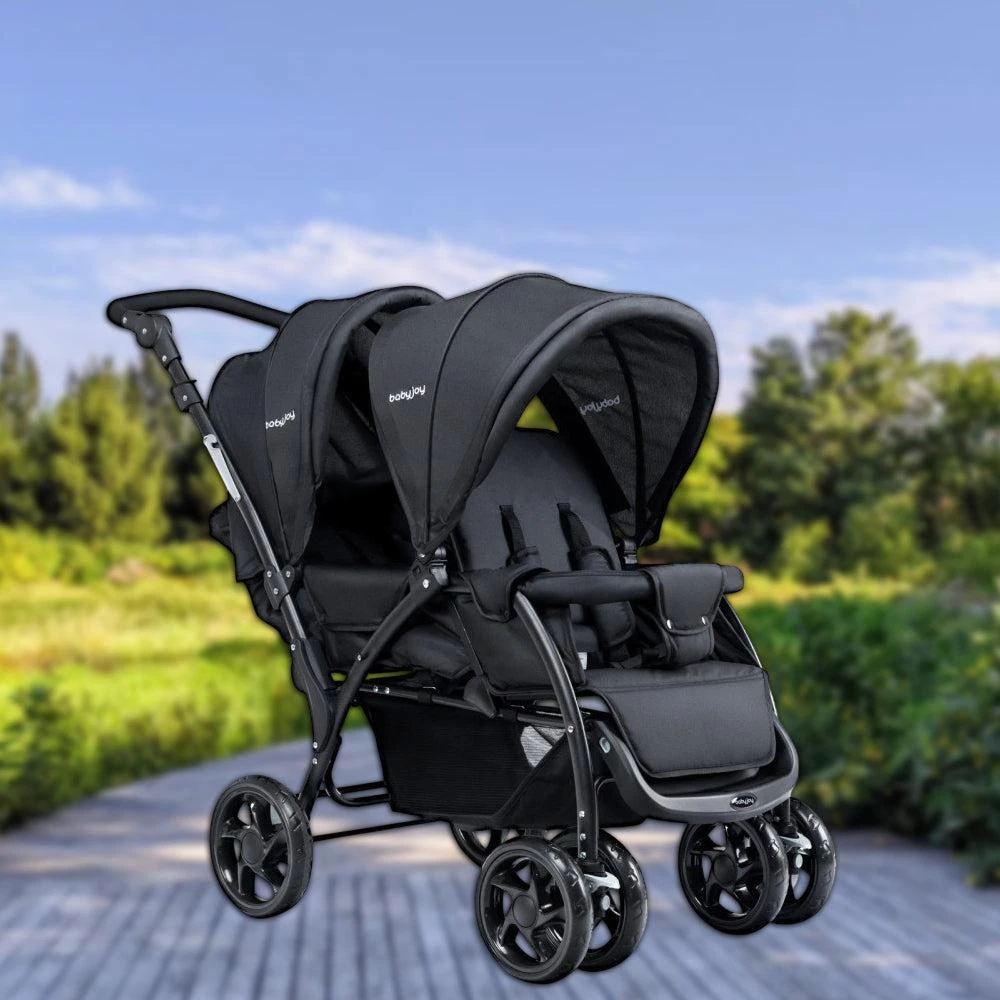 Hivvago Compact Dual Seat Foldable Baby Stroller Lightweight Front 
Rear Design