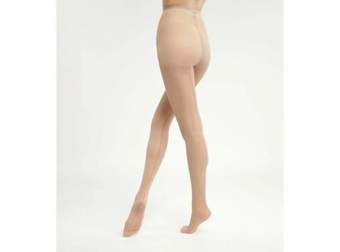 DIM Collant transparent Beige avec bande de lurex doré Dim Style