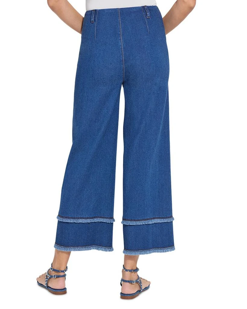 Lyssé High Rise Cropped Wide Leg Jeans in Mid Wash 3