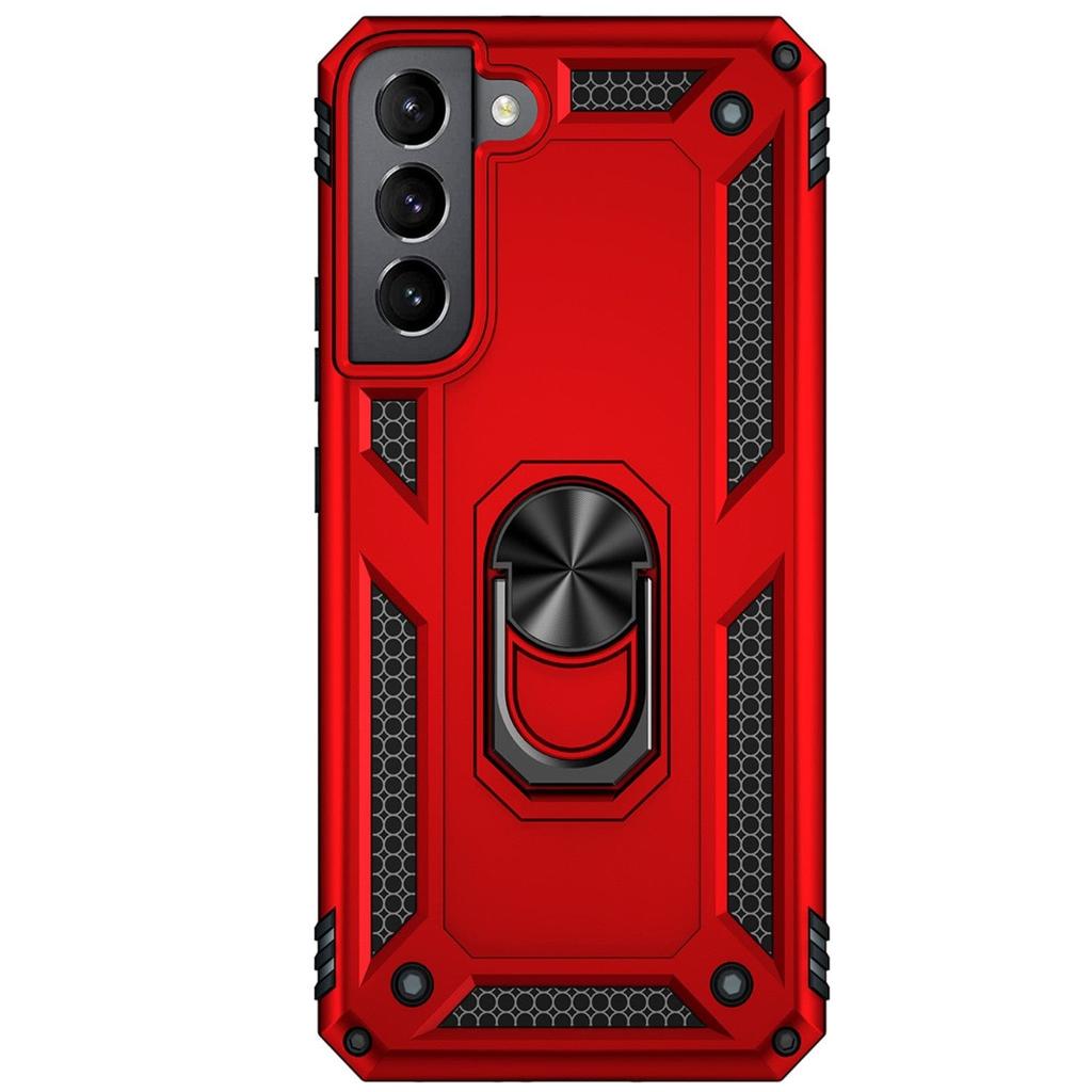 SAHARA - Red Military Kickstand Series Case with Belt Clip - Samsung Galaxy S22 Plus