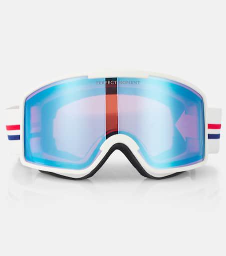 PERFECT MOMENT Striped ski goggles
