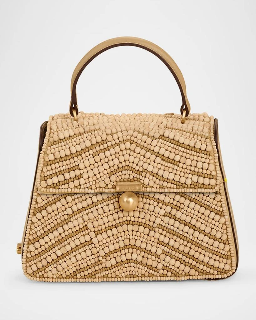 Cult Gaia Sybil Beaded Leather Crossbody Bag 1
