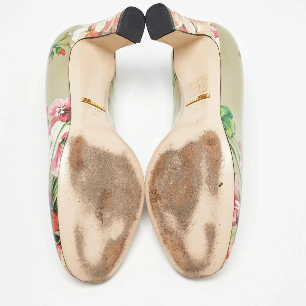 Gucci Gucci Multicolor Leather Bloom Print Round Toe Pumps Size 36 6