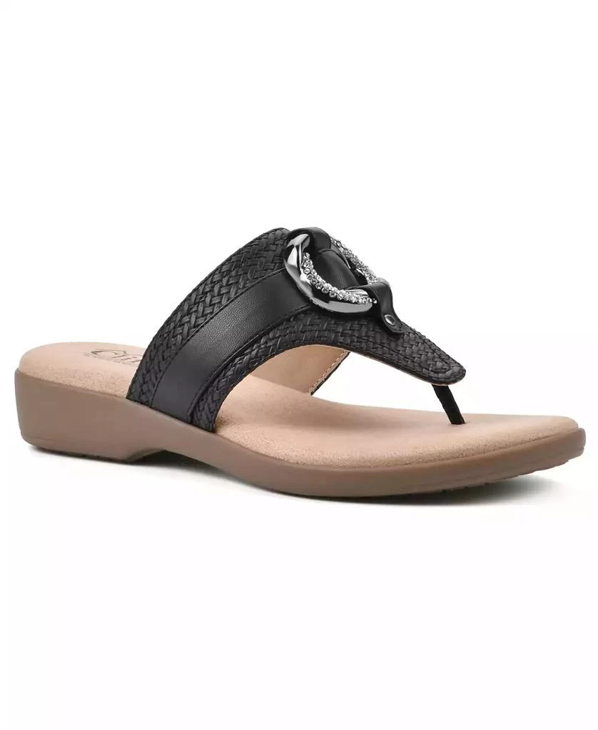 White Mountain Women's Benedict Thong Comfort Sandal 1