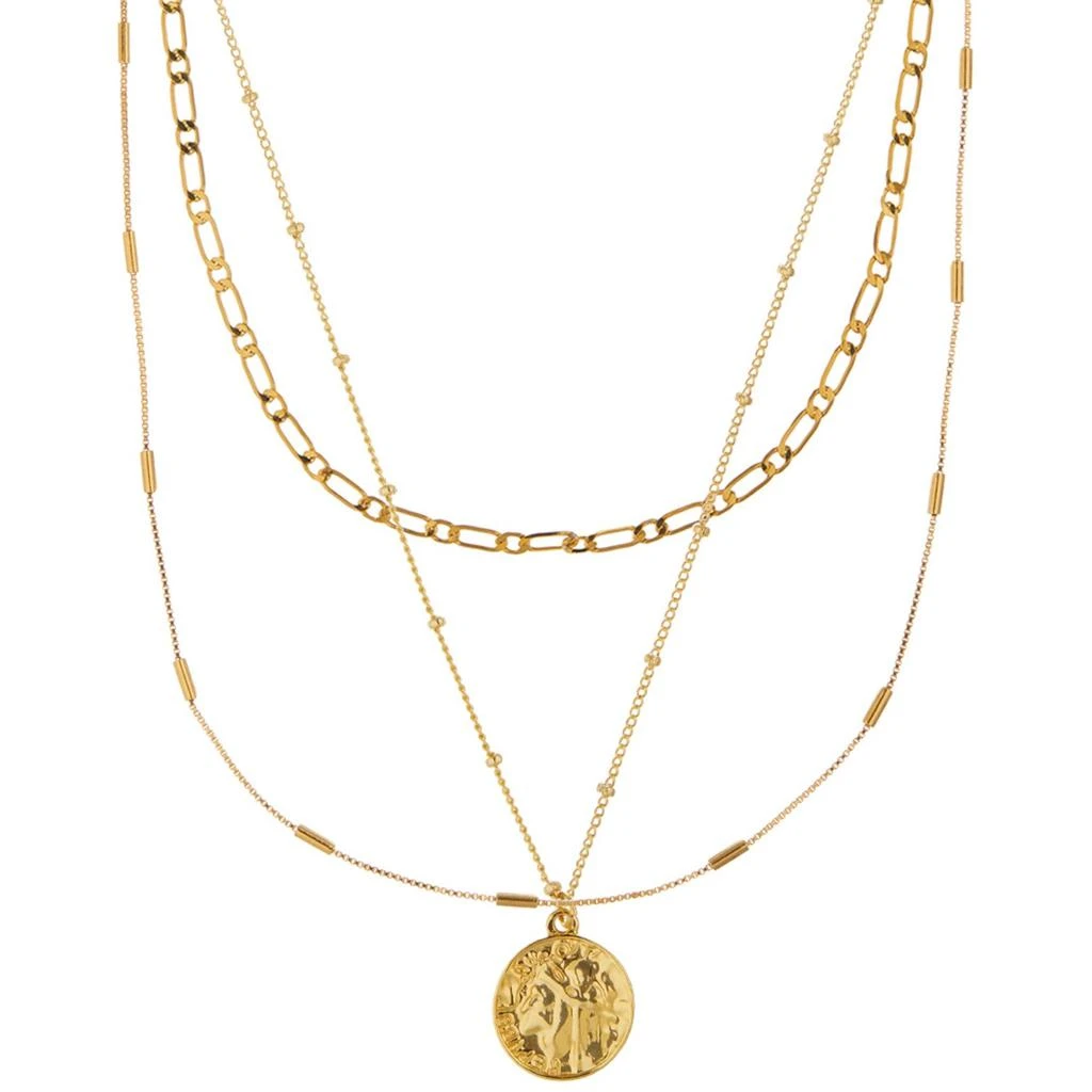 Orelia London Multi Row Coin Necklace 1