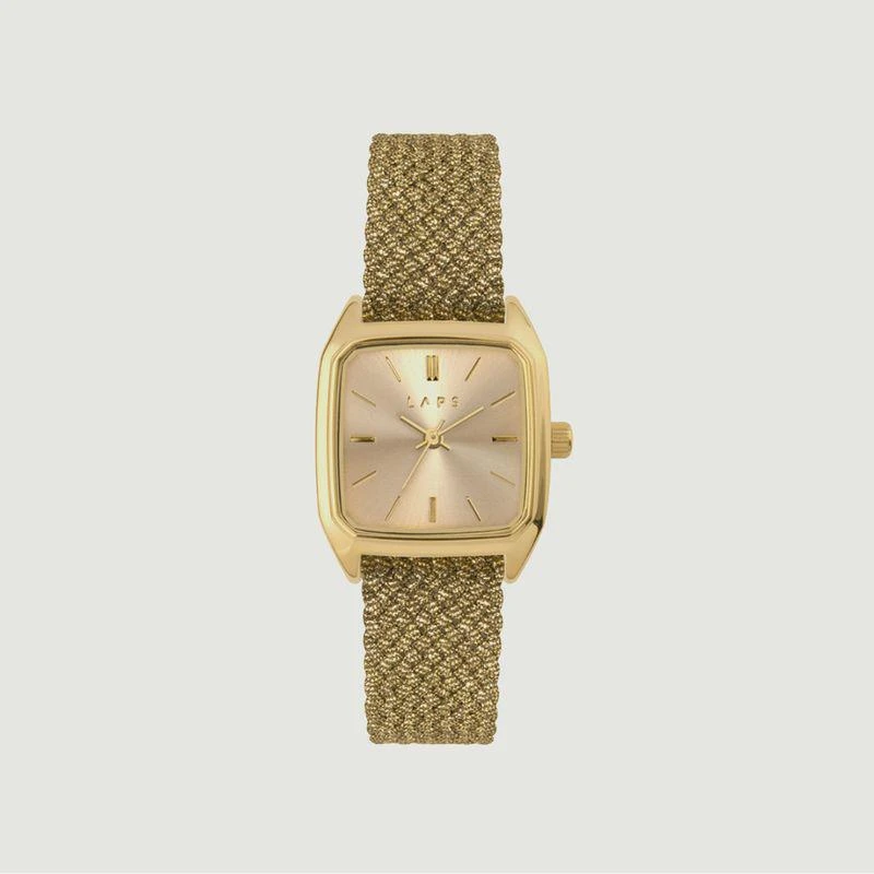 LAPS Prima Nova Champagne perlon bracelet watch Gold LAPS 1