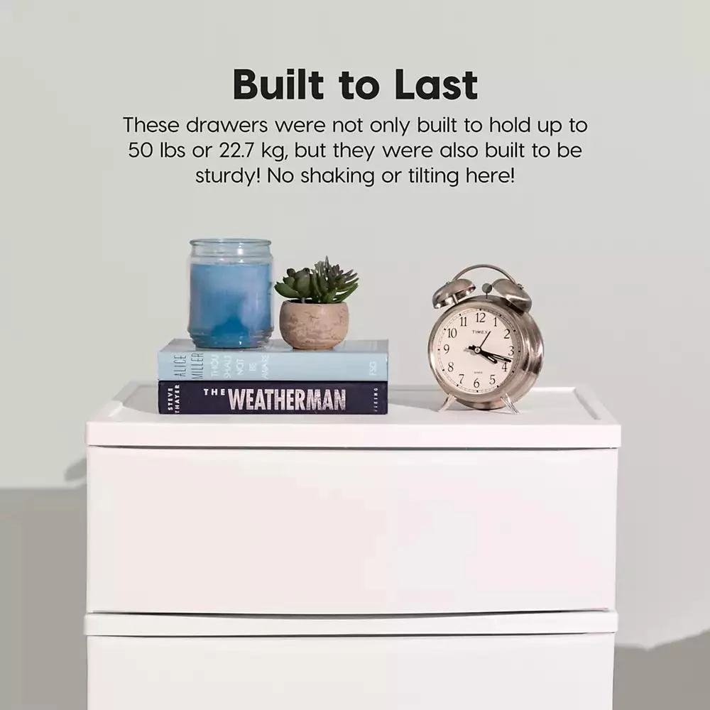 IRIS USA 4 Wide Drawer Storage, Organizer Unit for Bedroom, Closet, Living Room, Nursery, Dorm, White Frame with Matte White Front Panels, Set of 1 3