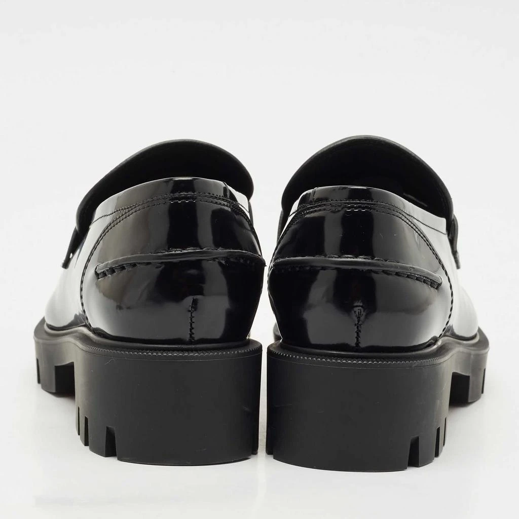 Christian Louboutin Christian Louboutin Black Leather CL Moc Lug Loafers Size 37 5