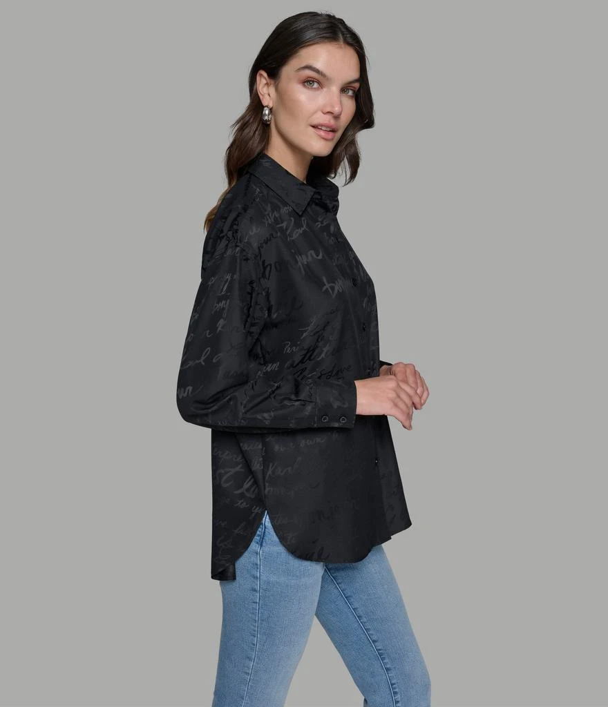 Karl Lagerfeld Paris JACQUARD PRINT SOFT BUTTON DOWN SHIRT 3