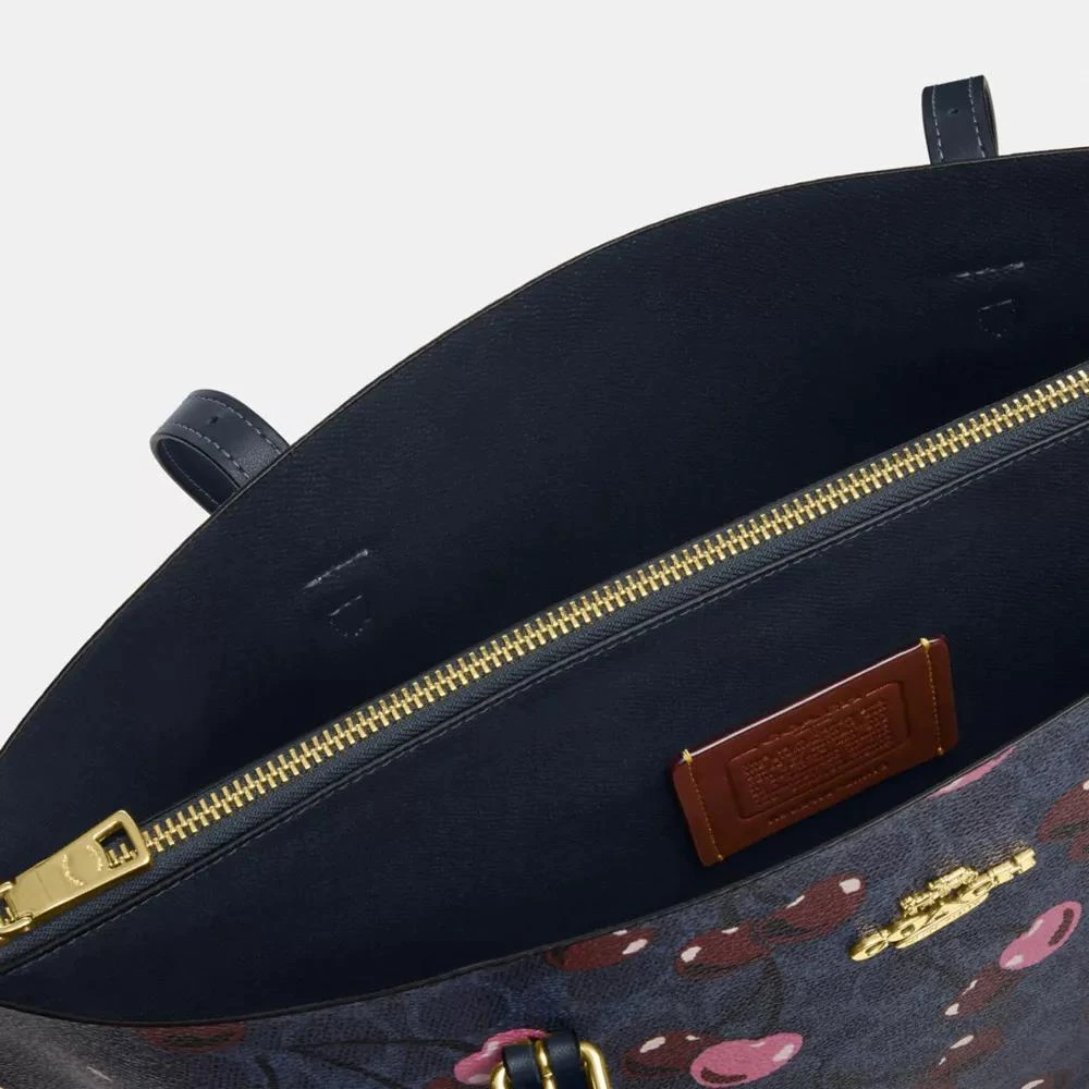 Coach Mollie Tote In Signature Canvas With Cherry Print 7
