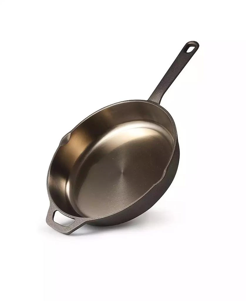 Black & Decker BLACK+DECKER 10.25" Cast Iron Skillet, Pre-Seasoned Frying Pan with Bronze Finish, Polished Interior, Cast Iron Pan Works on All Cooktops Including Induction, Oven & Grill Safe, BDK201BR, Bronze 1