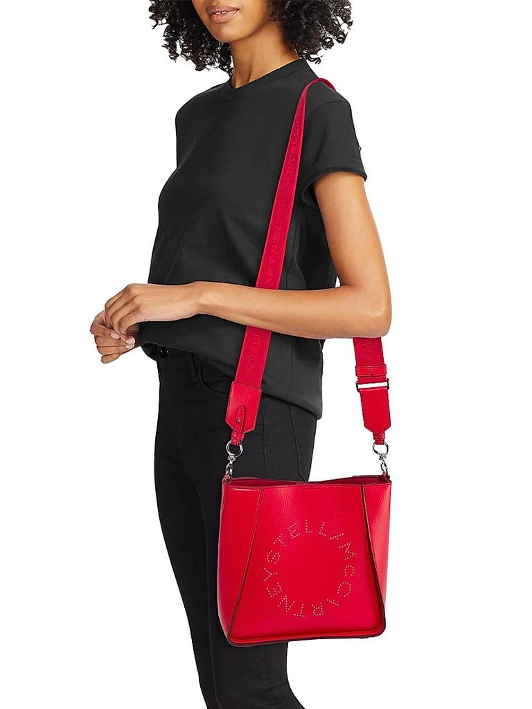 Stella McCartney Mini Studded Logo Grainy Crossbody Bag 2