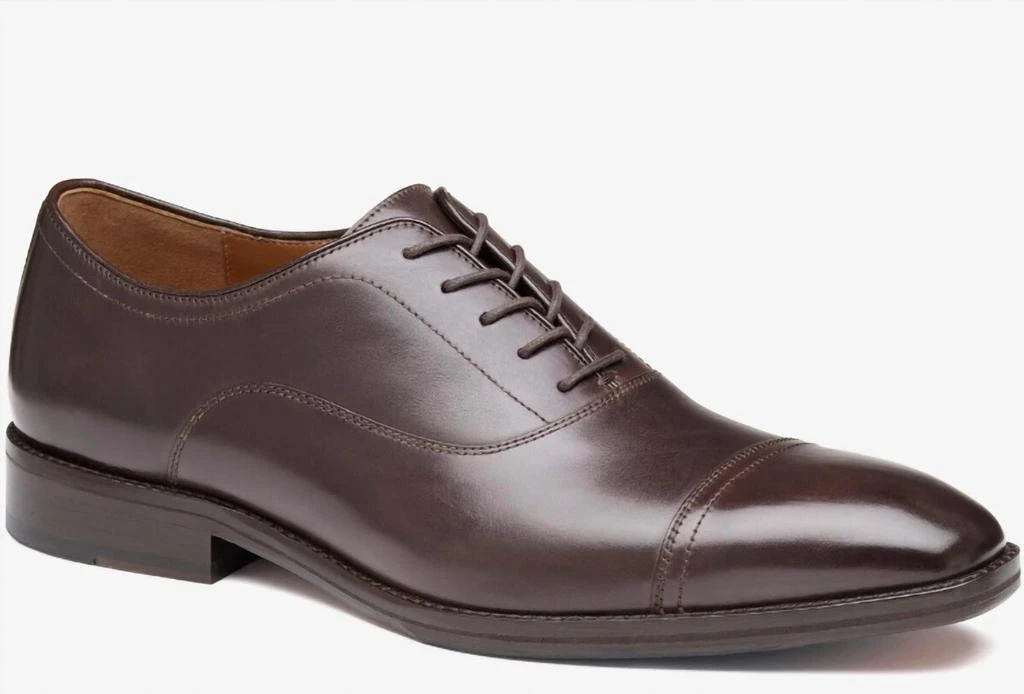 Johnston & Murphy Mens shoes oxfords Halford brown leather Cap-Toe sz 8 new Johnston & Murphy Mens shoes oxfords Halford brown leather  main image 3