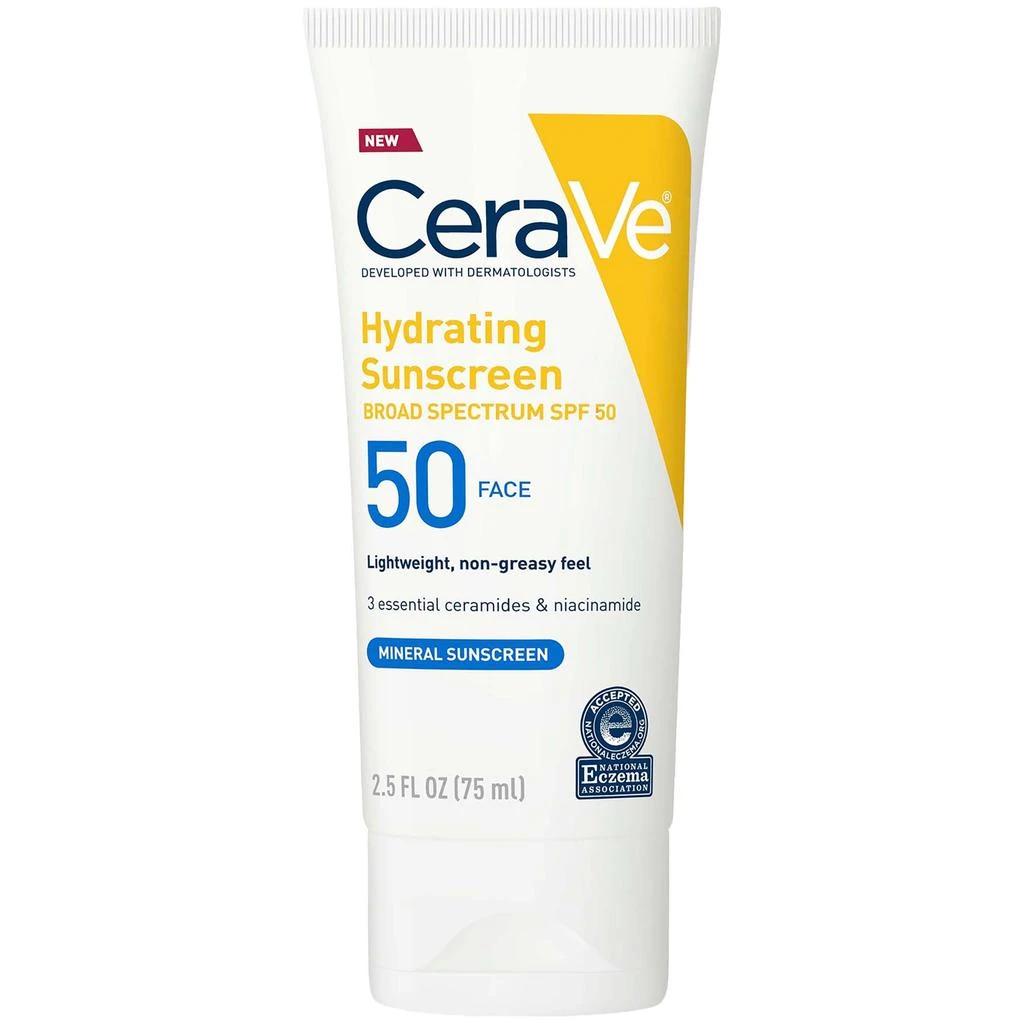 CeraVe CeraVe 100% Mineral Hydrating Face Sunscreen SPF 50